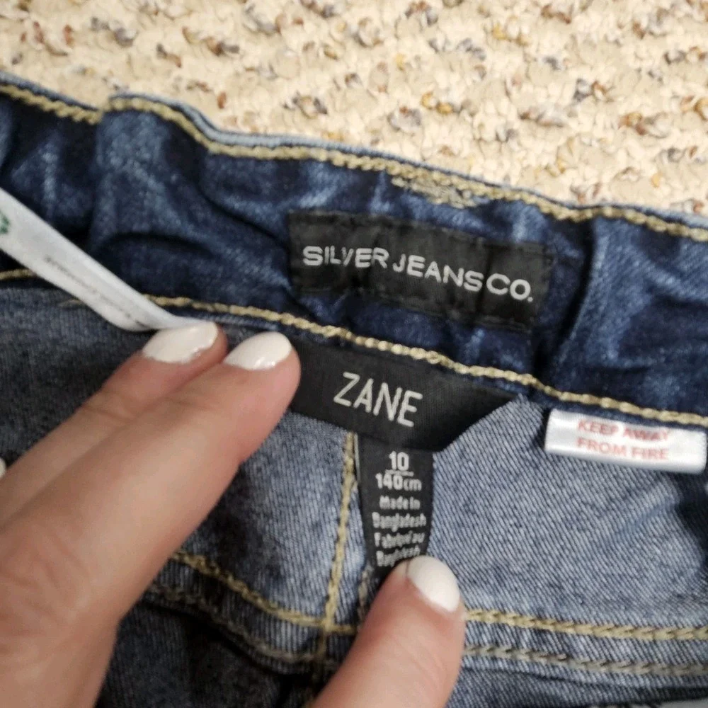 Lot of 2 - Silver Jeans‎ Zane Garret Girls Size 10 Denim Cowboy Bootcut Jeans